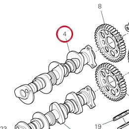 Arbre À cames admission — réf. 14815552A | Ducati Store