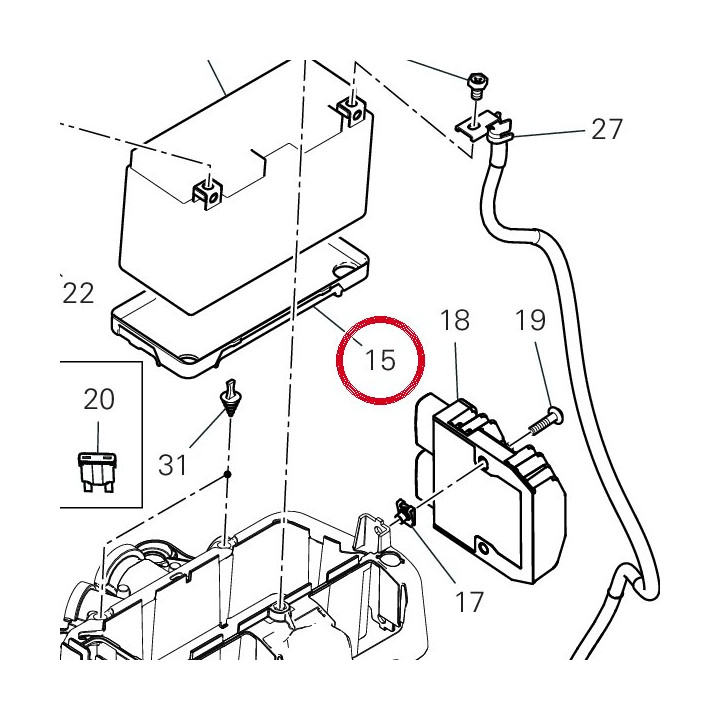 Support batterie 8291H531A — réf. 8291H531A | Ducati Store