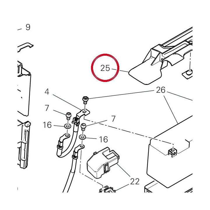 Support batterie 8301G771A — réf. 8301G771A | Ducati Store