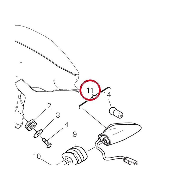 Clignotant avant — réf. 53010236B | Ducati Store