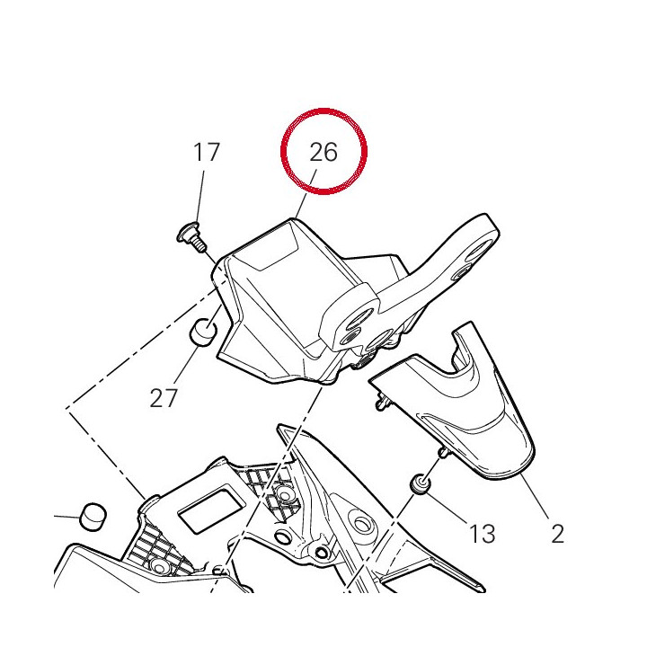 Support tableau de bord — réf. 8301I201A | Ducati Store