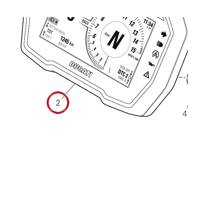 Tableau de bord 40612026A — réf. 40612026A | Ducati Store