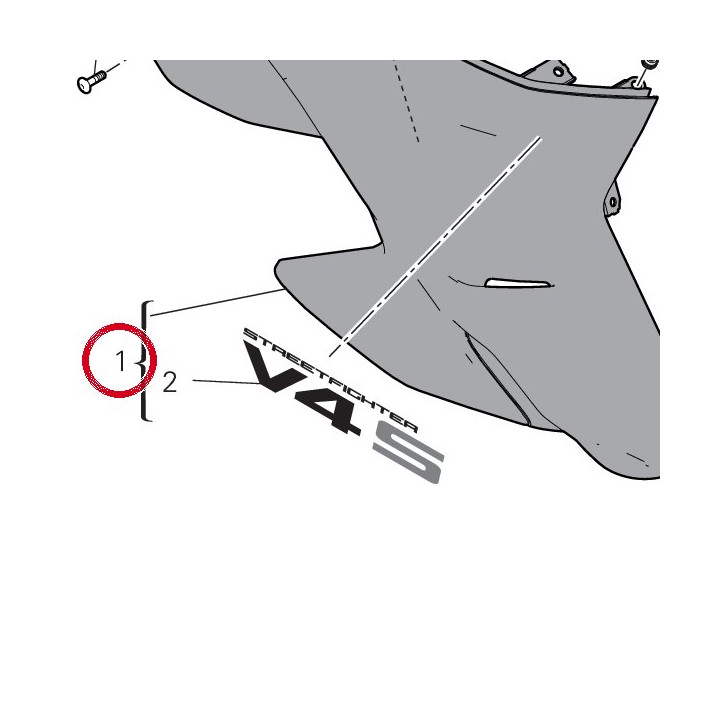 Calotte droit 4802D701AB — réf. 4802D701AB | Ducati Store