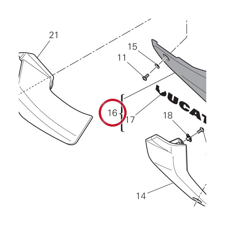 Embout droit 4801A651AB — réf. 4801A651AB | Ducati Store