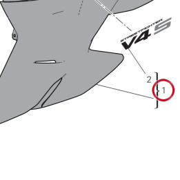 Calotte gauche 4802D711AF — réf. 4802D711AF | Ducati Store