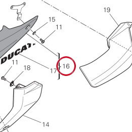 Embout gauche 4801A661BB — réf. 4801A661BB | Ducati Store