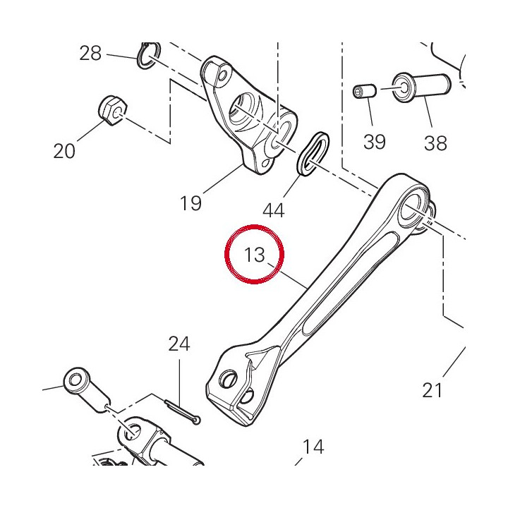 Levier de commande — réf. 96211441AA | Ducati Store