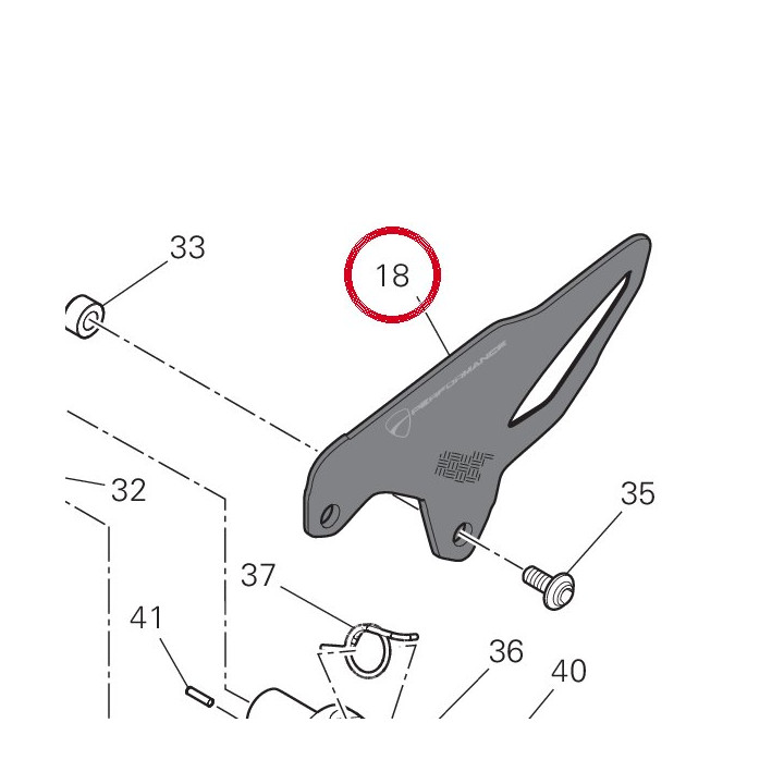 Pare-Talon avant gauche — réf. 24716421AA | Ducati Store