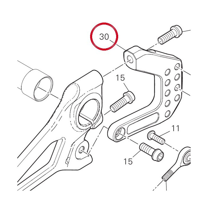 Support Repose-Pieds avant — réf. 96211381AA | Ducati Store