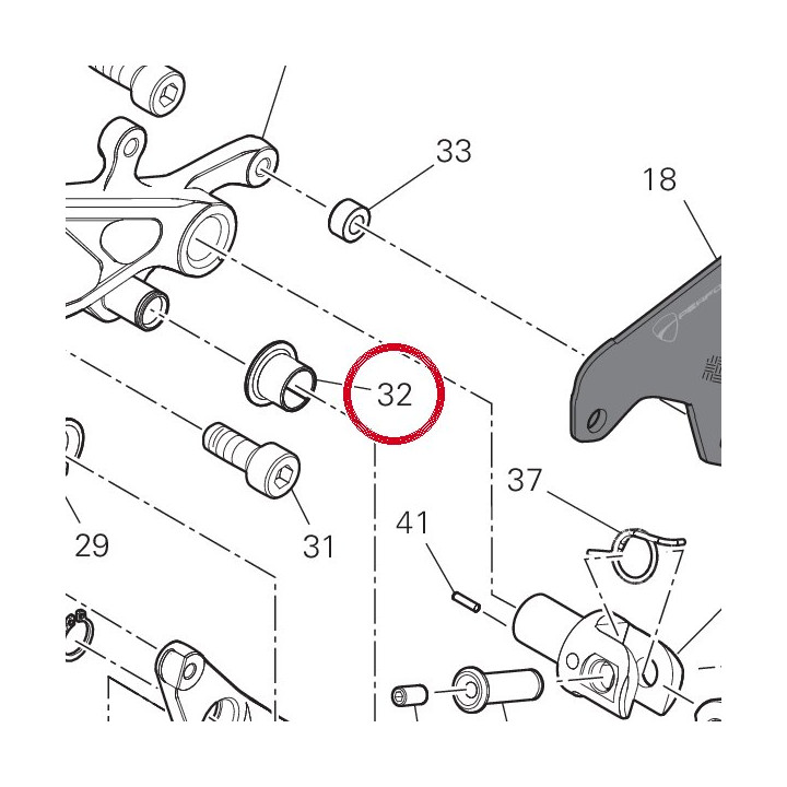 Douille bridee 97641911AA — réf. 97641911AA | Ducati Store