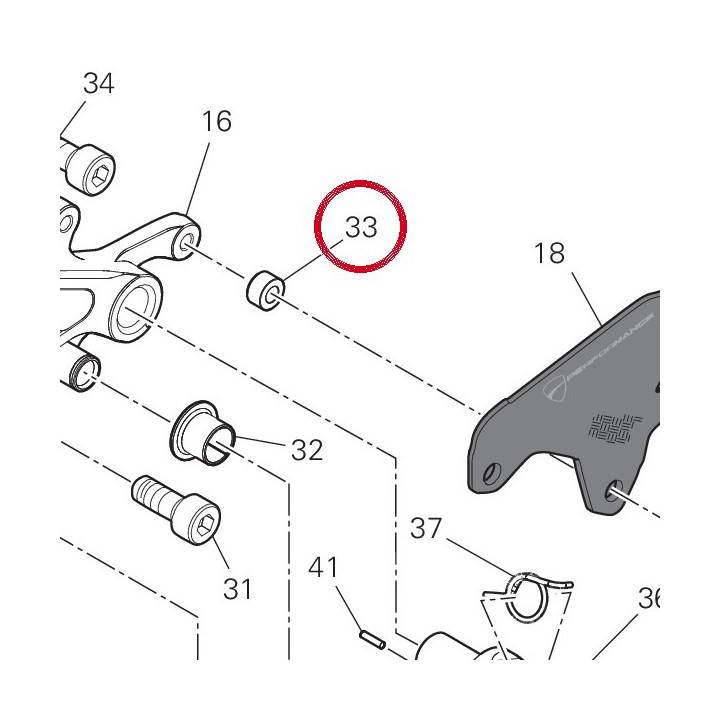 Entretoise 7131A431AA — réf. 7131A431AA | Ducati Store