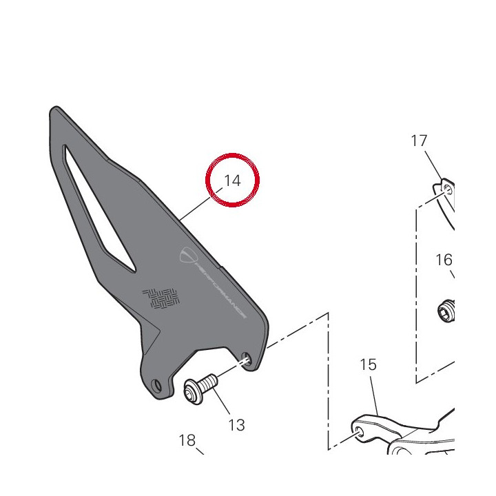 Pare-Talon avant droit — réf. 24716431AA | Ducati Store