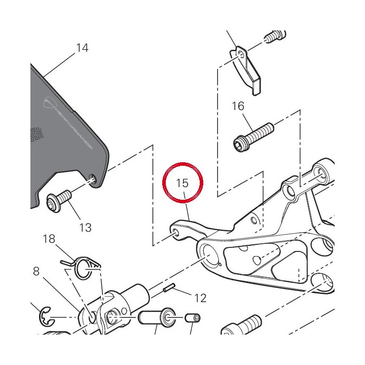 Plaque Porte-Repose-Pied — réf. 96211371AA | Ducati Store