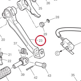 Ensemble levier frein — réf. 96211421AA | Ducati Store