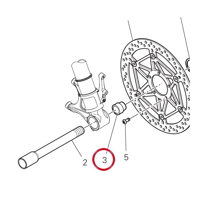 Entretoise droit 71413461AA — réf. 71413461AA | Ducati Store