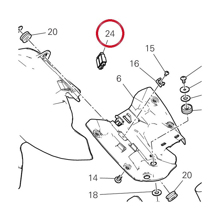 Support connecteur 86612741A — réf. 86612741A | Ducati Store