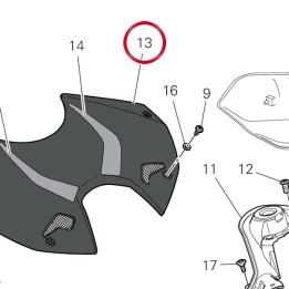 Cache réservoir noir — réf. 4801D691AD | Ducati Store