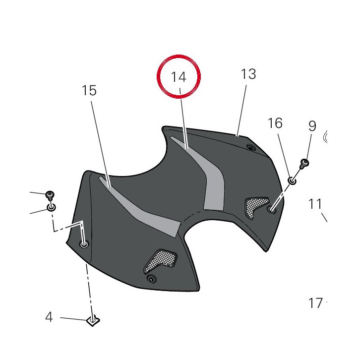 Decalcomania cover — réf. 4381H451A | Ducati Store