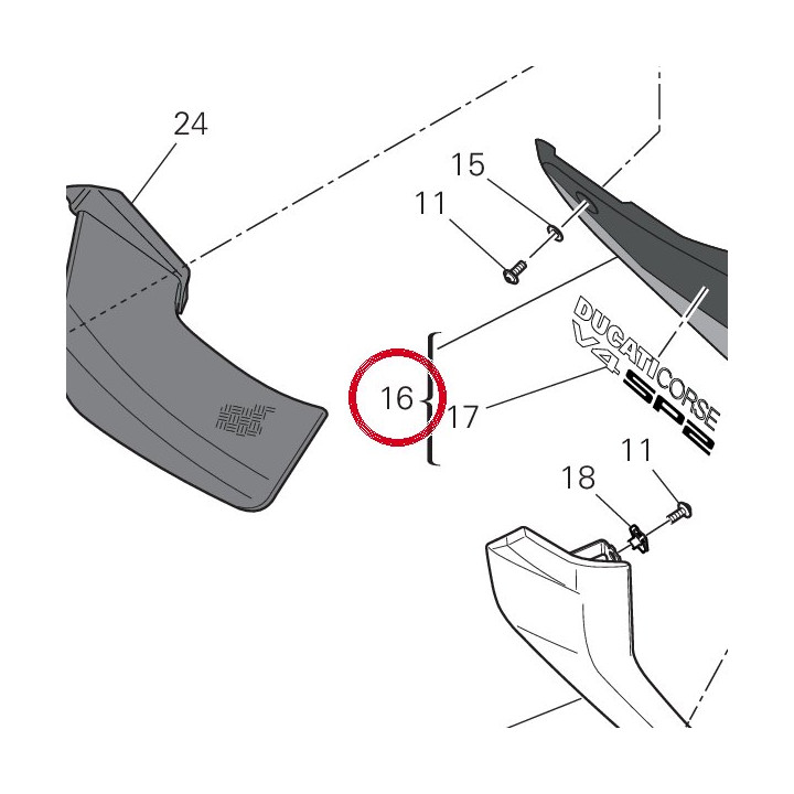 Embout droit 4801A651AH — réf. 4801A651AH | Ducati Store