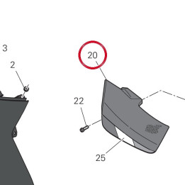 Aile droite supérieure — réf. 96912171AB | Ducati Store
