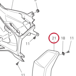 Calotte droit radiateur — réf. 4801A691BA | Ducati Store