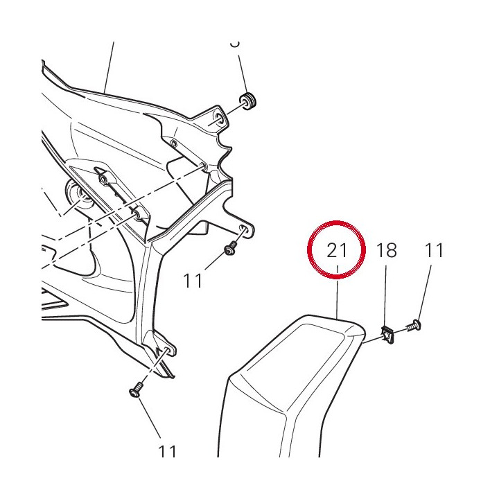 Calotte droit radiateur — réf. 4801A691BA | Ducati Store