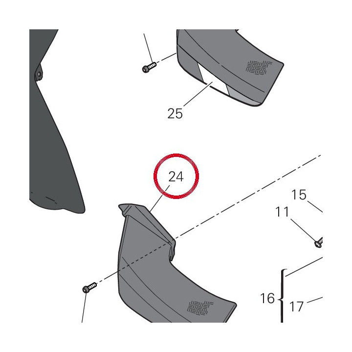 Aile droite inférieure — réf. 96912181AA | Ducati Store