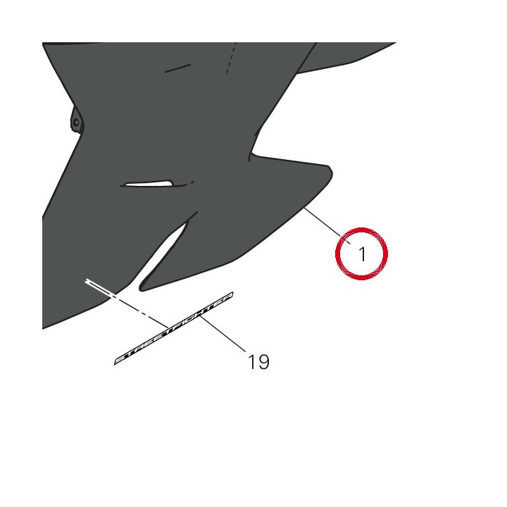 Calotte gauche noir opaque — réf. 4802D711AC | Ducati Store