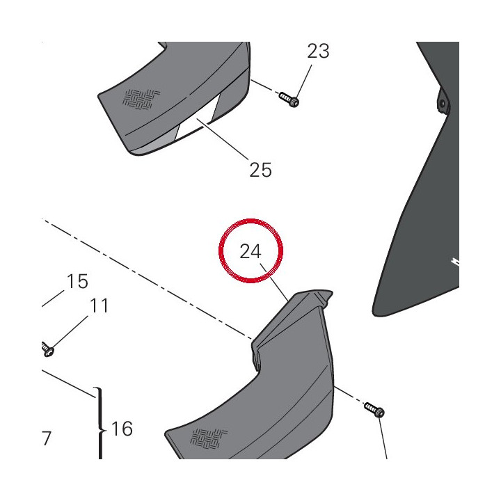 Aile gauche inférieure — réf. 96912161AA | Ducati Store