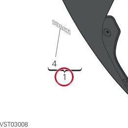 Queue de carénage noir — réf. 48222451AL | Ducati Store