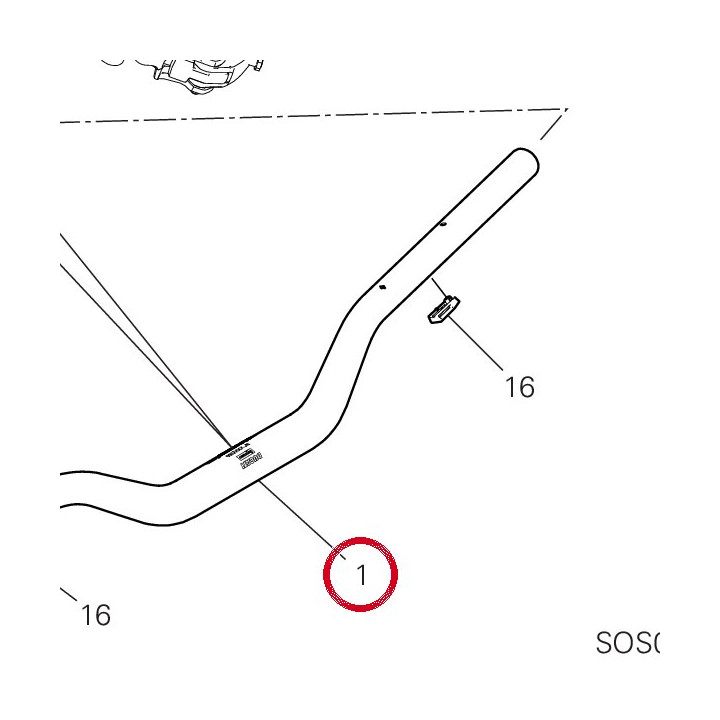 Guidon 36012801AA — réf. 36012801AA | Ducati Store