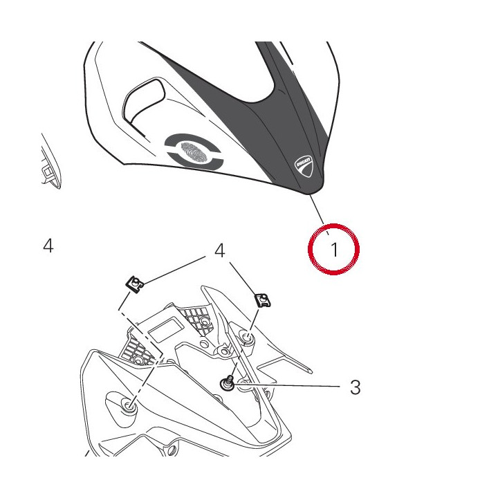 Cover proiettore 4801B161AL — réf. 4801B161AL | Ducati Store