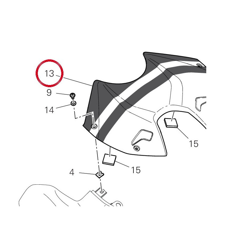 Cache réservoir 4801D692AD — réf. 4801D692AD | Ducati Store