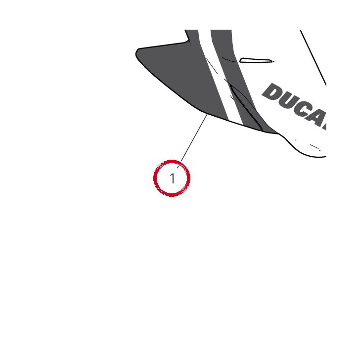 Couvercle droit 4802D701AD — réf. 4802D701AD | Ducati Store