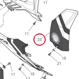 Cover dx rad. acqua — réf. 4801A691BC | Ducati Store