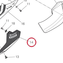 Calotte gauche radiateur — réf. 4801A721BC | Ducati Store