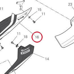 Embout gauche 4801A661BE — réf. 4801A661BE | Ducati Store
