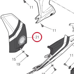 Calotte gauche radiateur — réf. 4801A701BC | Ducati Store