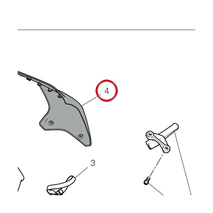 Panneau lateral gauche — réf. 482P2461AA | Ducati Store