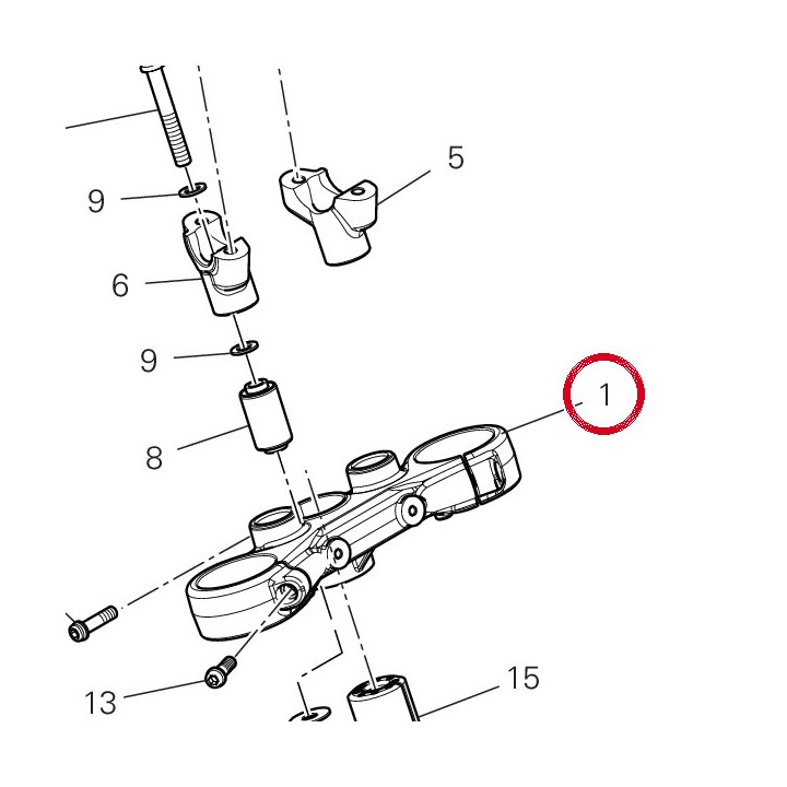 Tête de direction — réf. 34112343AA | Ducati Store