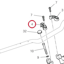 Cavalier guidon, supérieur — réf. 36016621AA | Ducati Store