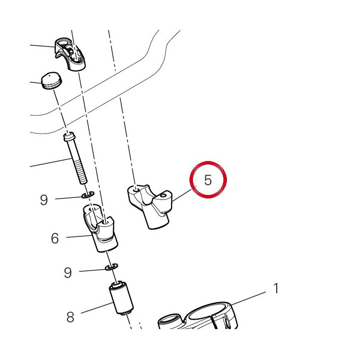 Bride guidon, inférieur — réf. 36013032AA | Ducati Store