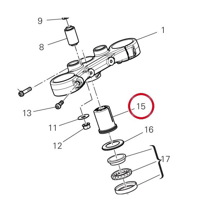 Écrou supérieur tête — réf. 70310741AA | Ducati Store