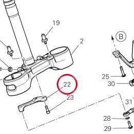 Steer damper bracket — réf. 82919111AA | Ducati Store