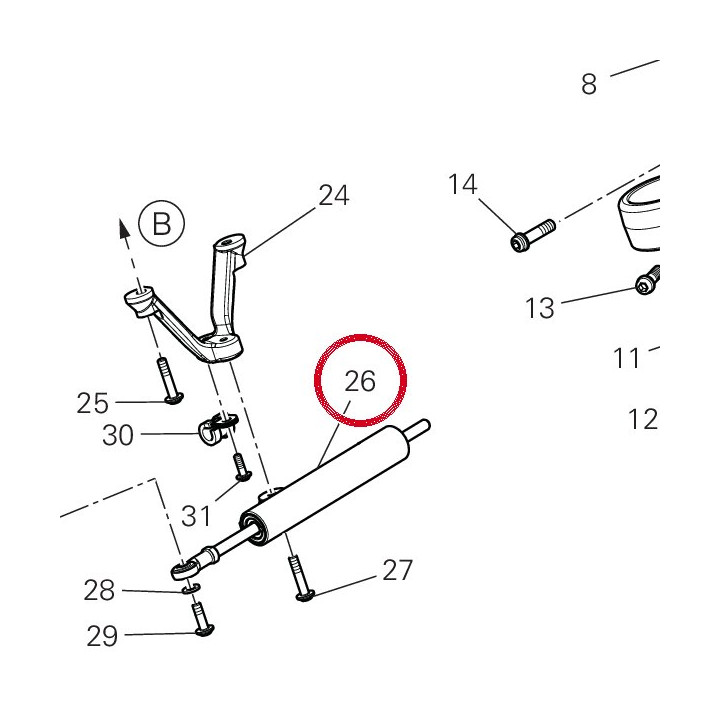 Amortisseur de direction — réf. 36420261A | Ducati Store