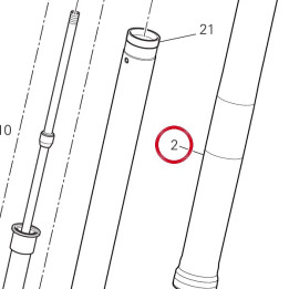 Fourche complète gauche — réf. 34521681B | Ducati Store