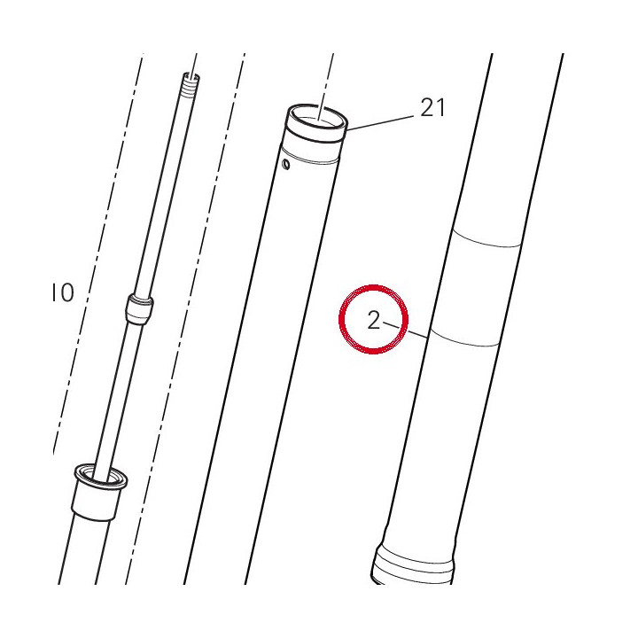 Fourche complète gauche — réf. 34521681B | Ducati Store