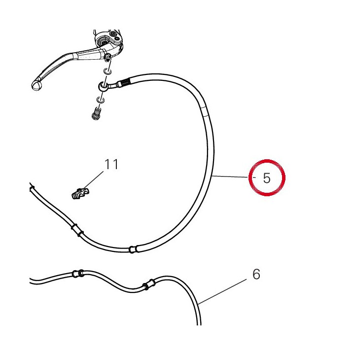 Durite maître cylindre av — réf. 61812311C | Ducati Store