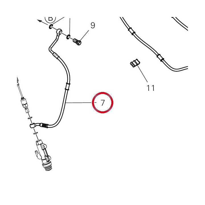 Durite maître cylindre — réf. 61912331A | Ducati Store