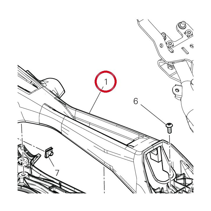 Porte-Plaque supérieur — réf. 56116591B | Ducati Store
